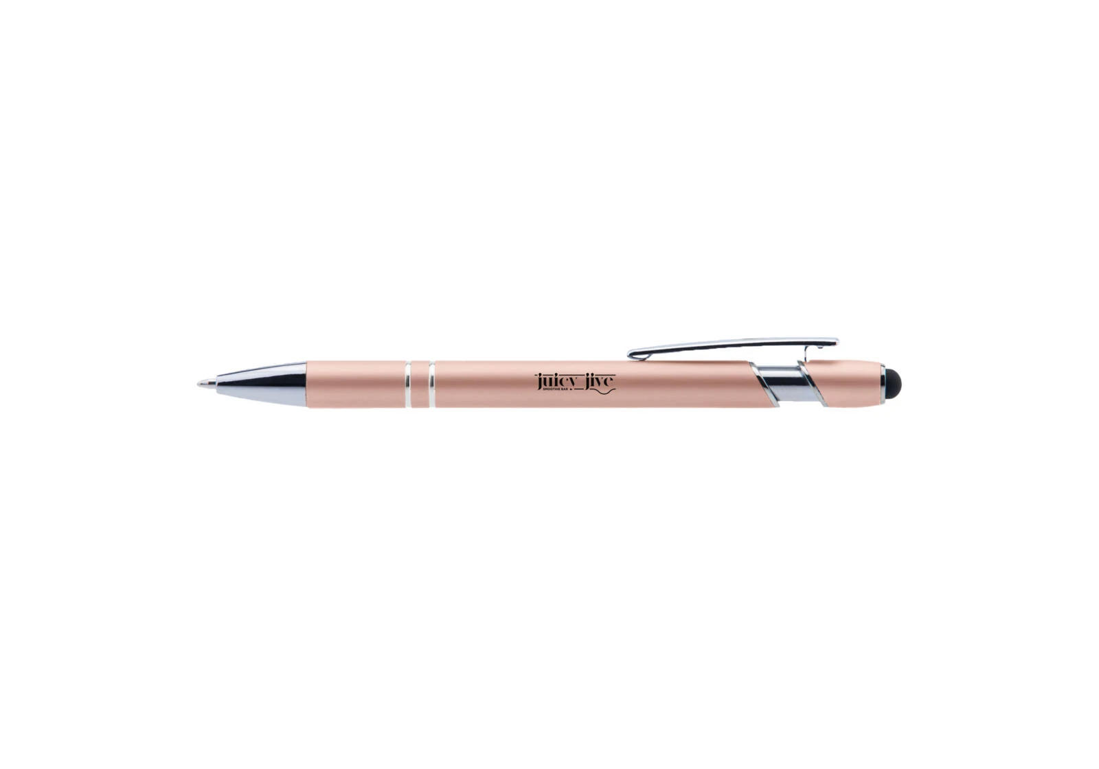 Stylo Ellipse softy métallique avec stylet or rose