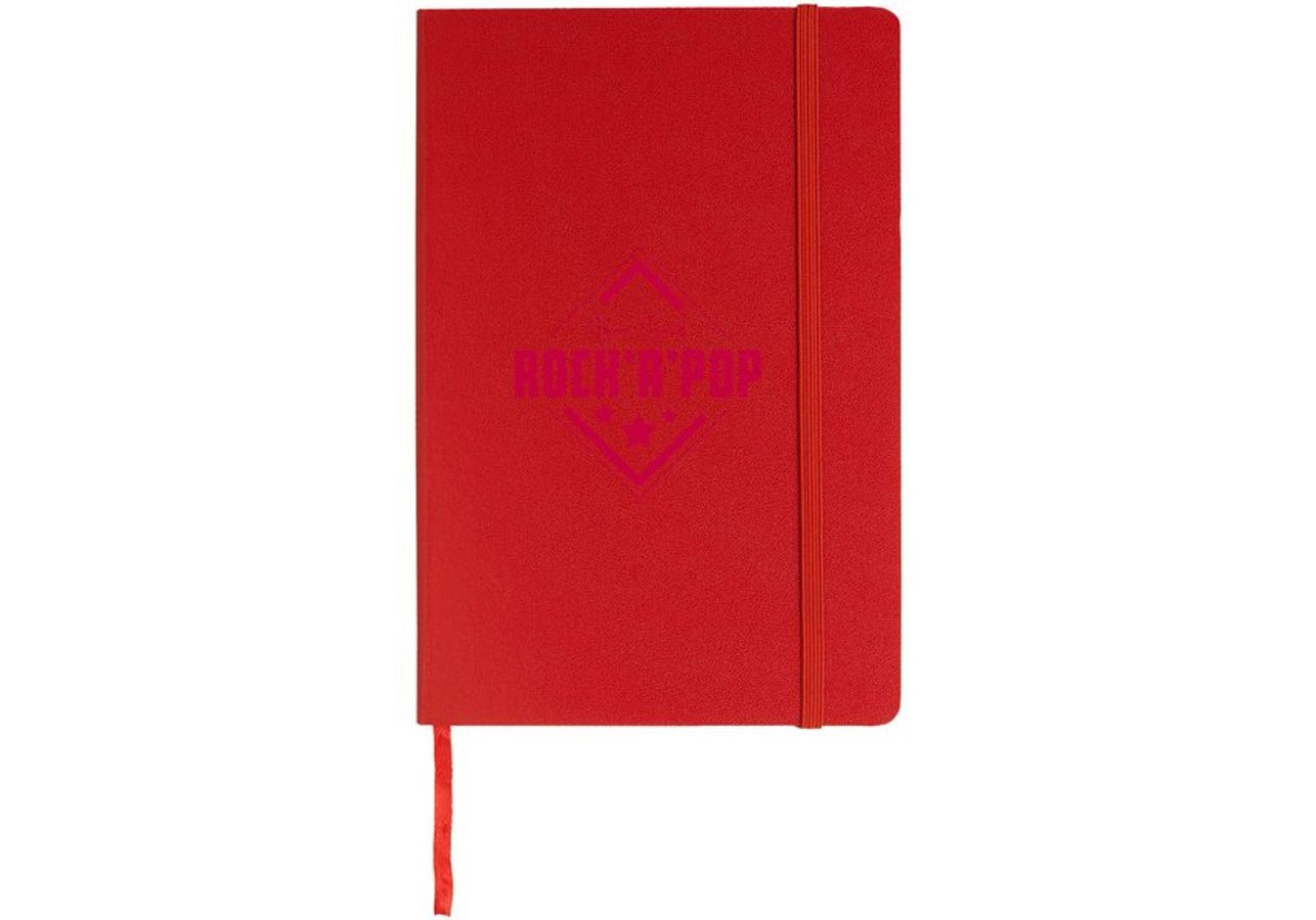 Libreta en espiral A6 tapa dura roja personalizada