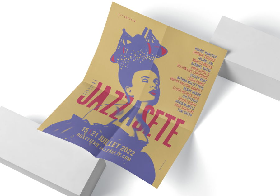 Affiche pliée 2 plis croises