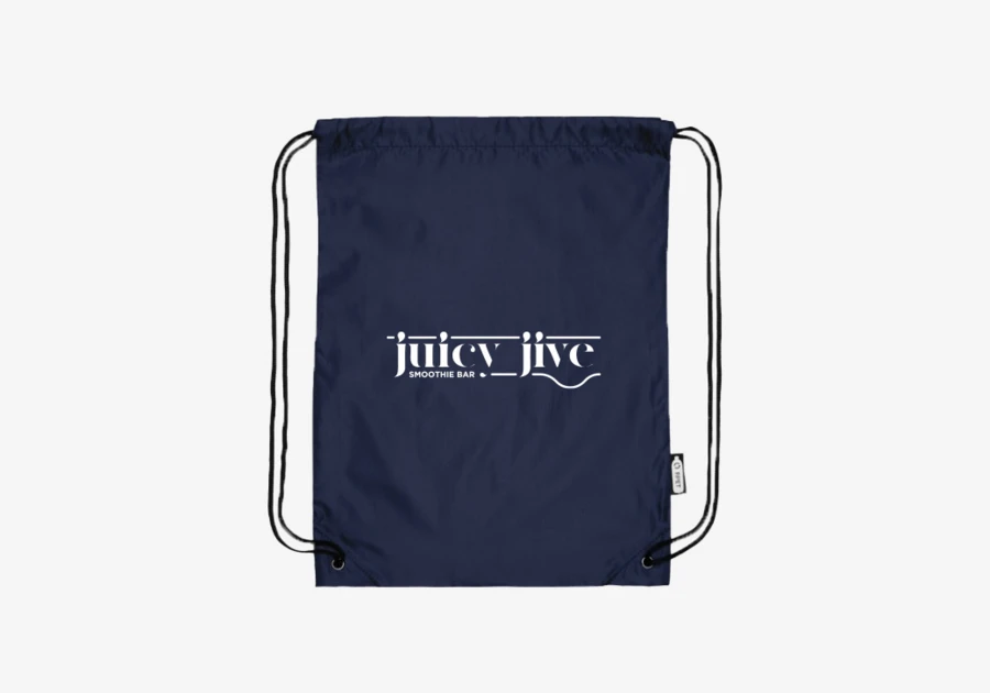 Sac à dos RPET Oriole avec cordon de serrage 5L marine