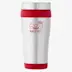 Mug isotherme Elwood 41 cl argent/rouge