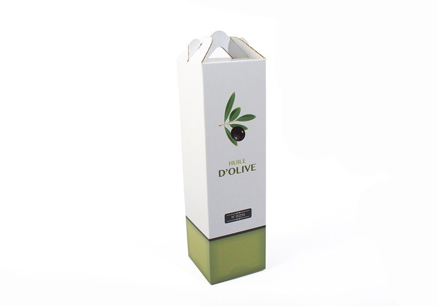 Caja para botellas con asa Cerrada