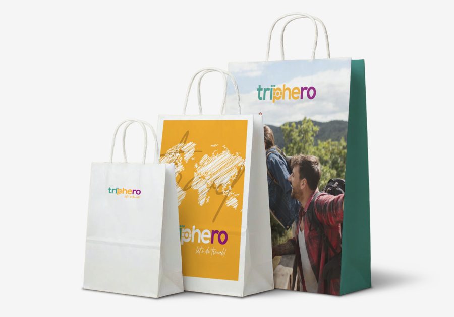 Sac en papier - 3 zones d'impression