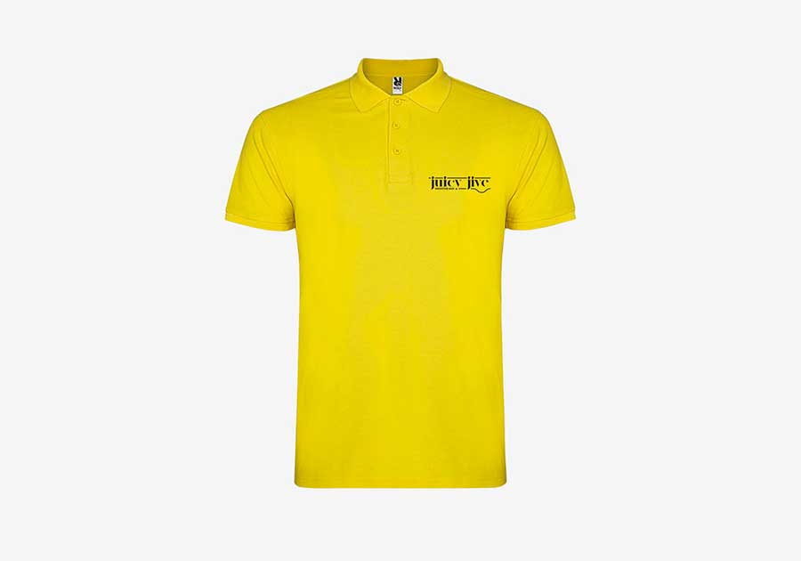 Polo-homme-manches-courtes-Star-jaune