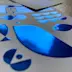 étiquettes perforees bleu