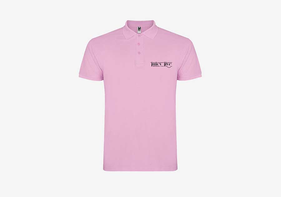 Polo-homme-manches-courtes-Star-rose-clair