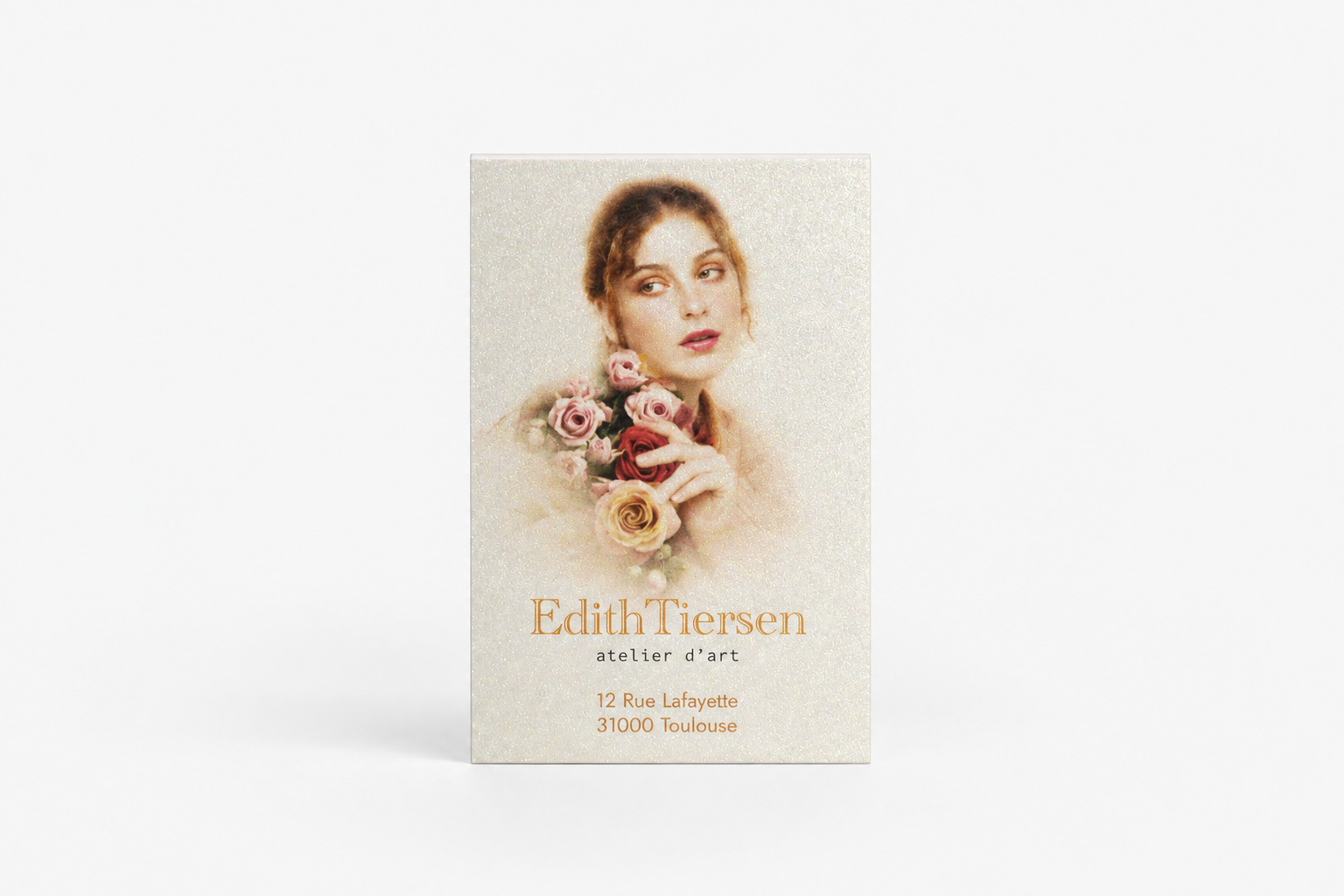 Tarjeta de visita papeles especiales Edith Tiersen cara frontal