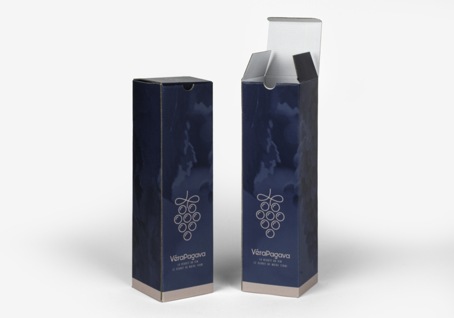 Caja para botellas sin asa