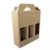 Coffret bouteille avec poignee avec fenetre support kraft multi bouteille