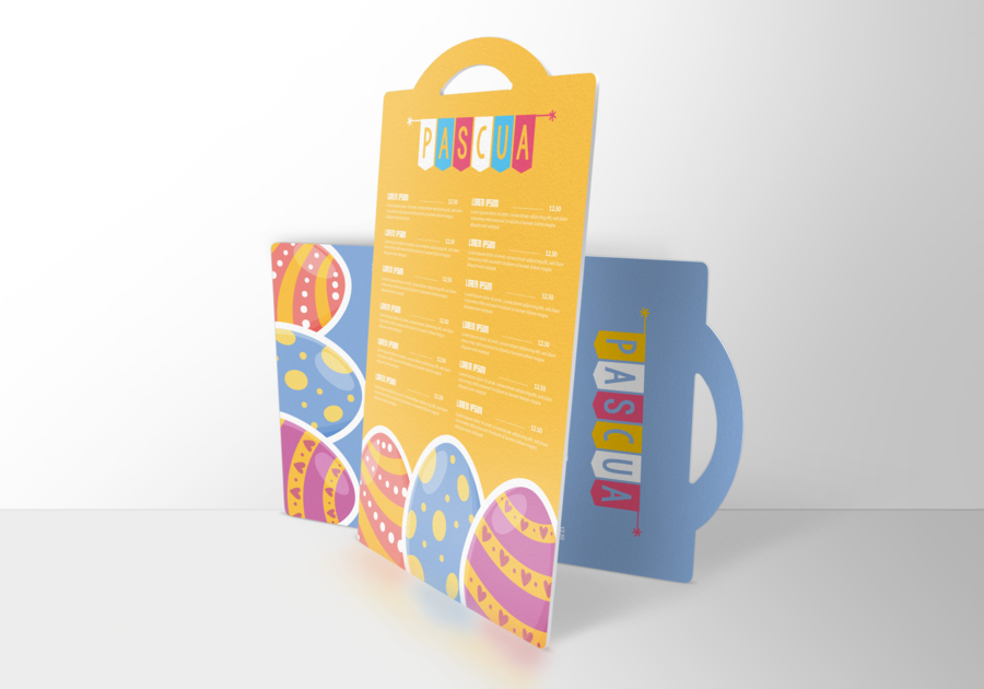 Panel menú de Pascua