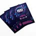 Flyer avec 1 coupon detachable a5 pre decoupe new year party