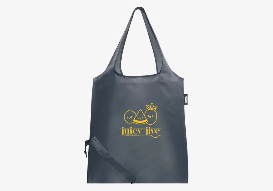 Sac shopping pliable Sabia en PET recyclé 7L charbon