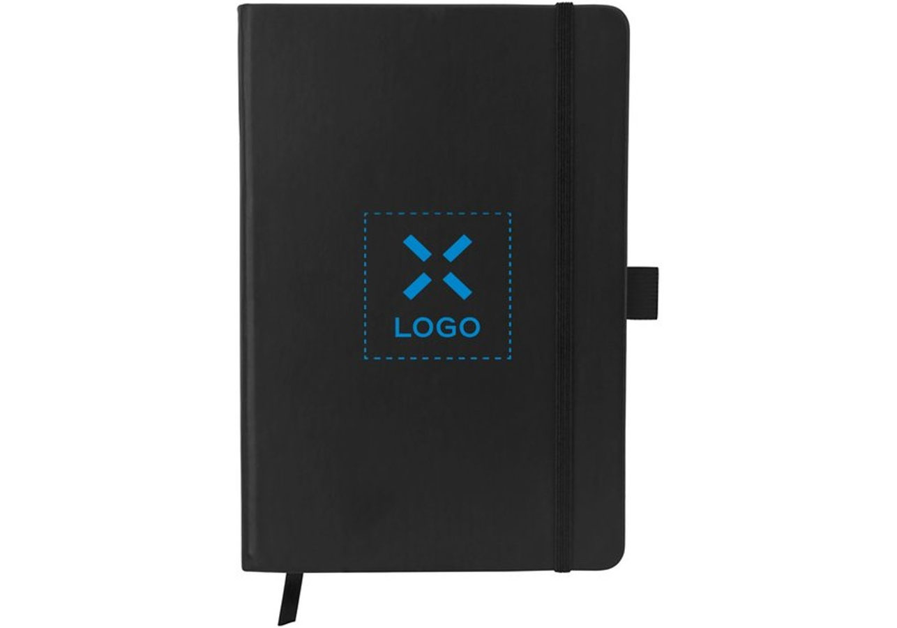 Libreta A6 colour-Edge tapa dura negra personalizada