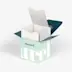 Caja con refuerzo automontable de microcanal