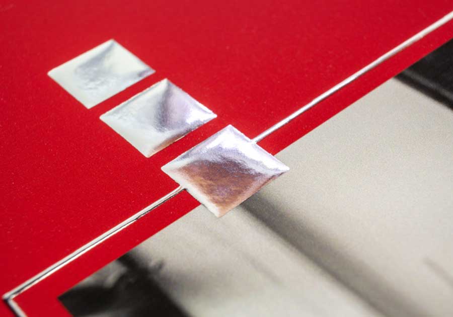 Stamping caliente plata brillante - Detalle