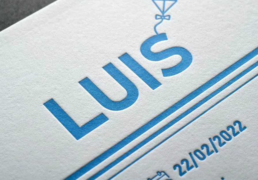 Carte de visite letterpress