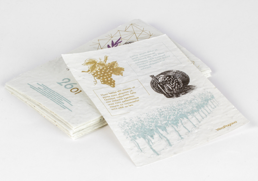 Tarjeta postal papeles especiales 100g papel con semillas de flores silvestres