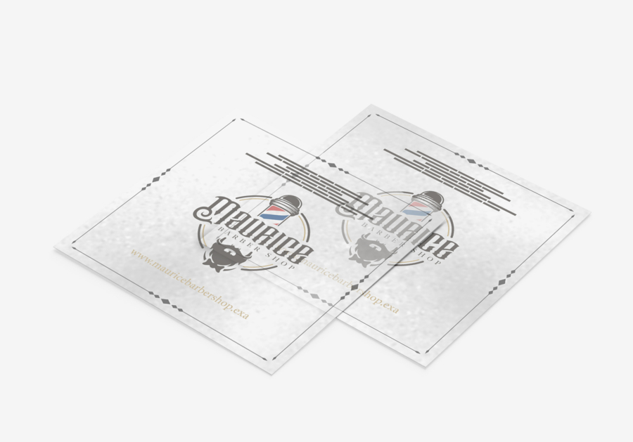 Creación de folletos con papel cuadrado y calco de maurice barbershop