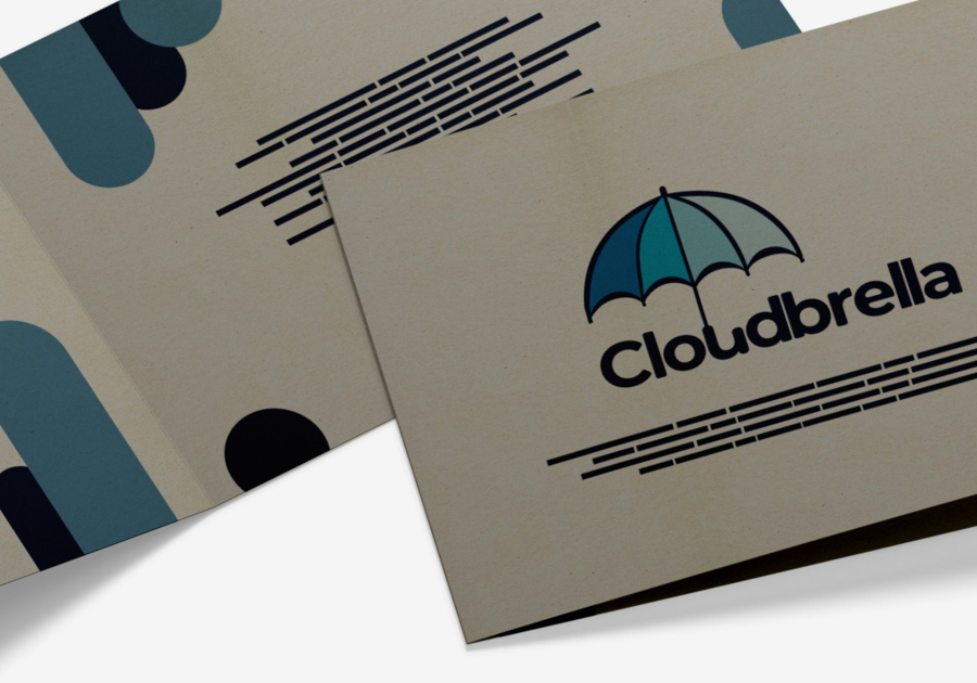 Tarjeta de invitación de doble con Cloudbrella reciclada para la industria agrícola