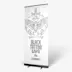 Roll up structure noire 270g tissu polyester m1