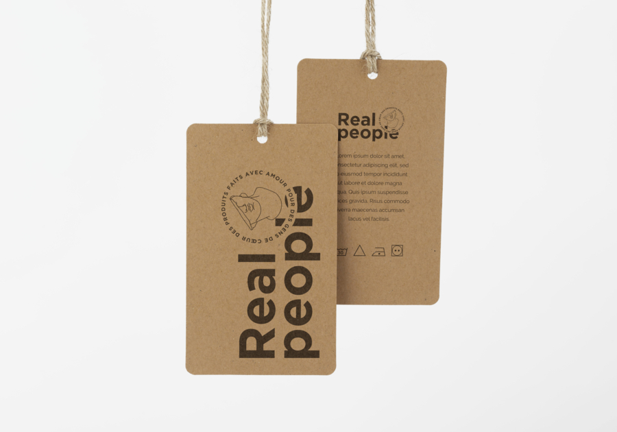 Etiquetas perforadas recicladas