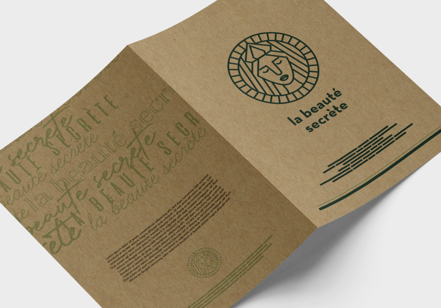 Folleto de papel reciclado, 2 pliegues en acordeón, 6 lados, libro plano