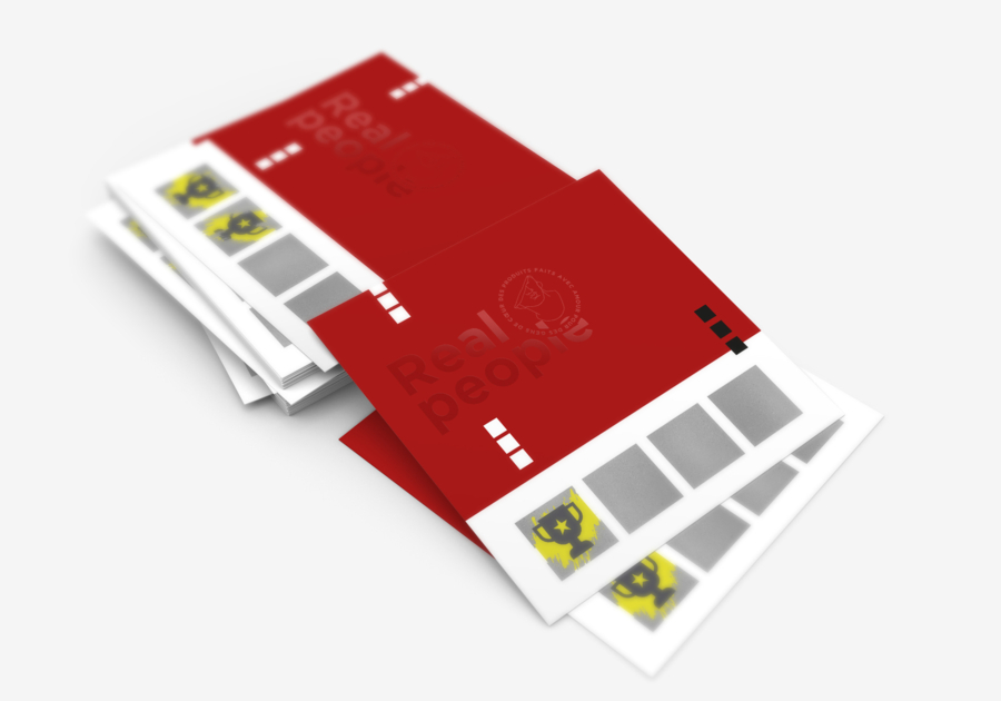 Square Flyer - Acabados especiales tinta barniz selectivo para arañazos realpeople