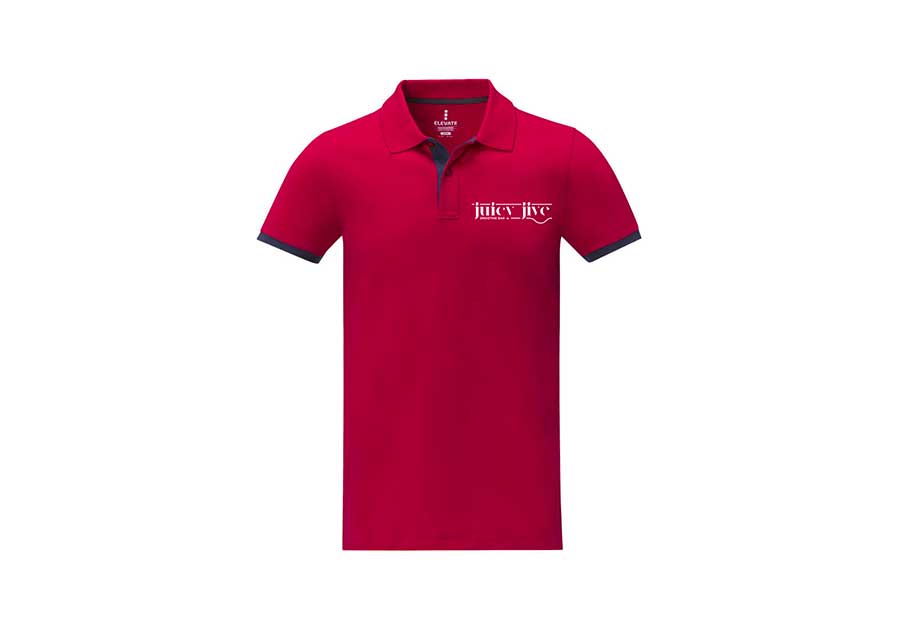 Polo bicolore homme manches courtes Morgan - Rouge