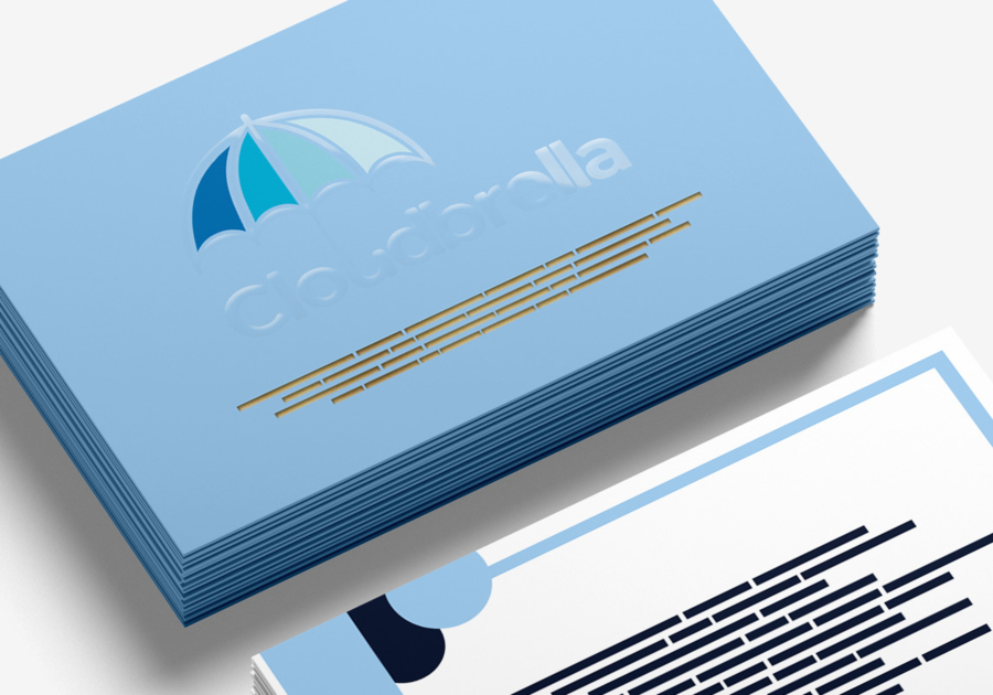 Tarjeta de invitación con stamping en caliente y barniz 3D