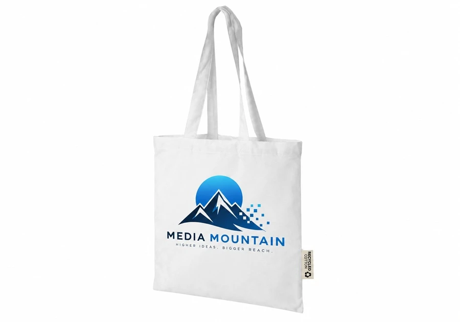 Sac cabas 7 L en coton recyclé certifié GRS 140 g/m² Madras
