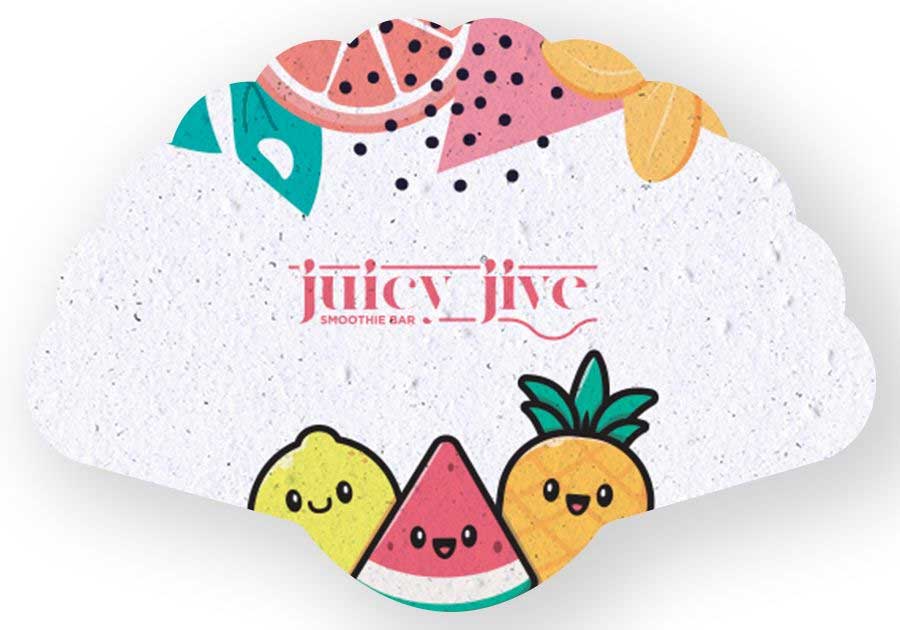 Abanico de papel con semillas 250g de flores silvestres personalizado