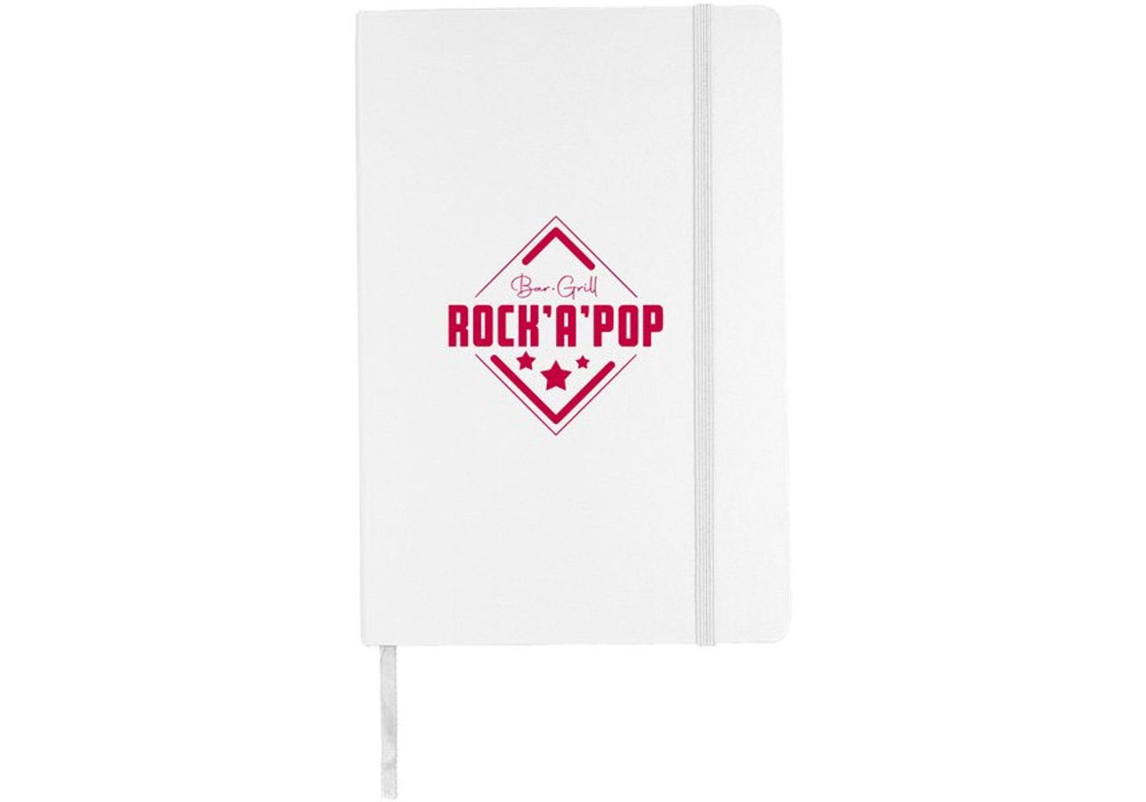 Libreta en espiral A6 tapa dura blanca personalizada