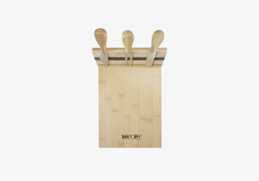 Planche à fromage en bambou avec outils magnétiques Mancheg