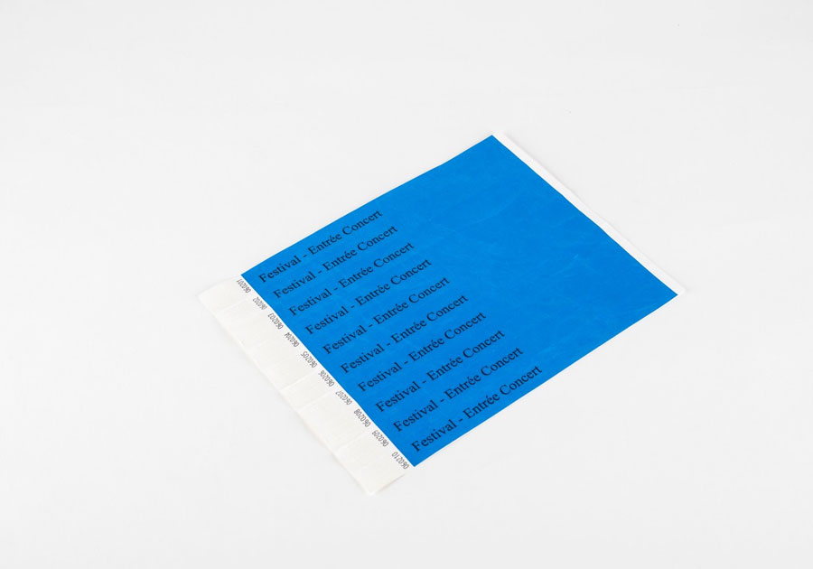 Bracelet de contrôle papier bleu