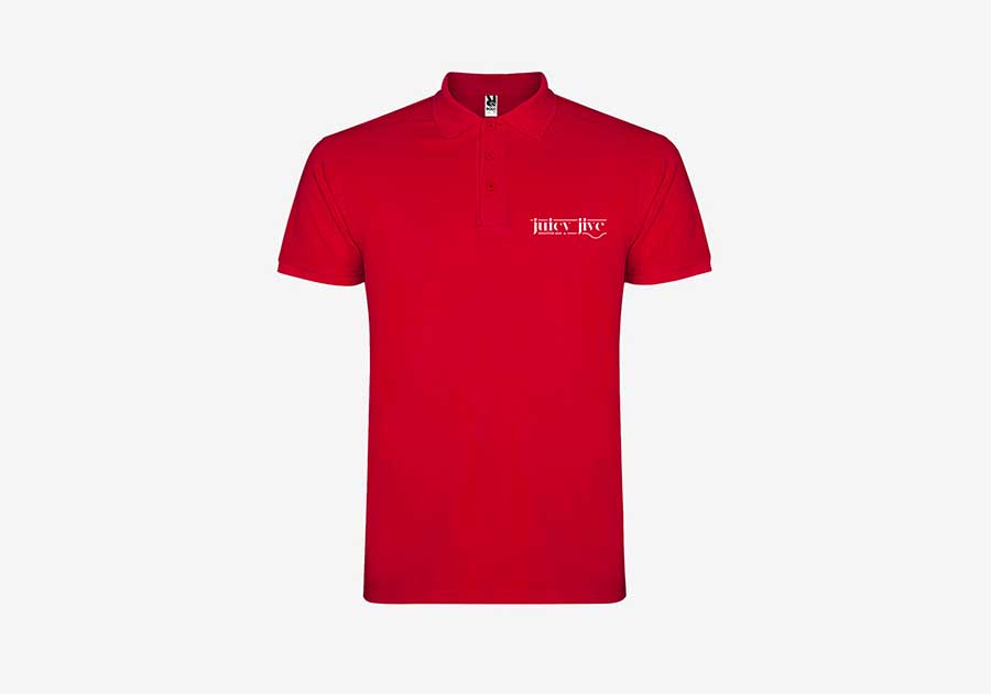 Polo-homme-manches-courtes-Star-rouge