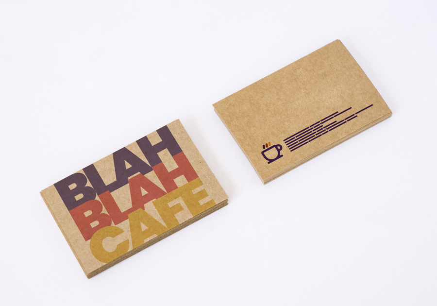 Tarjeta de visita de papel kraft personalizada