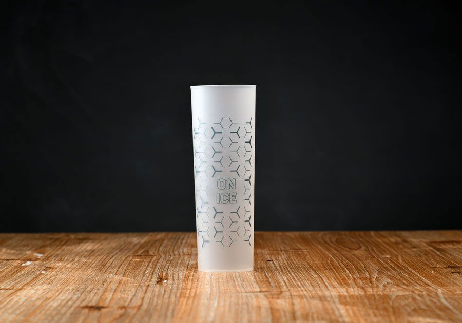 Vaso tubo con impresión a 1 color