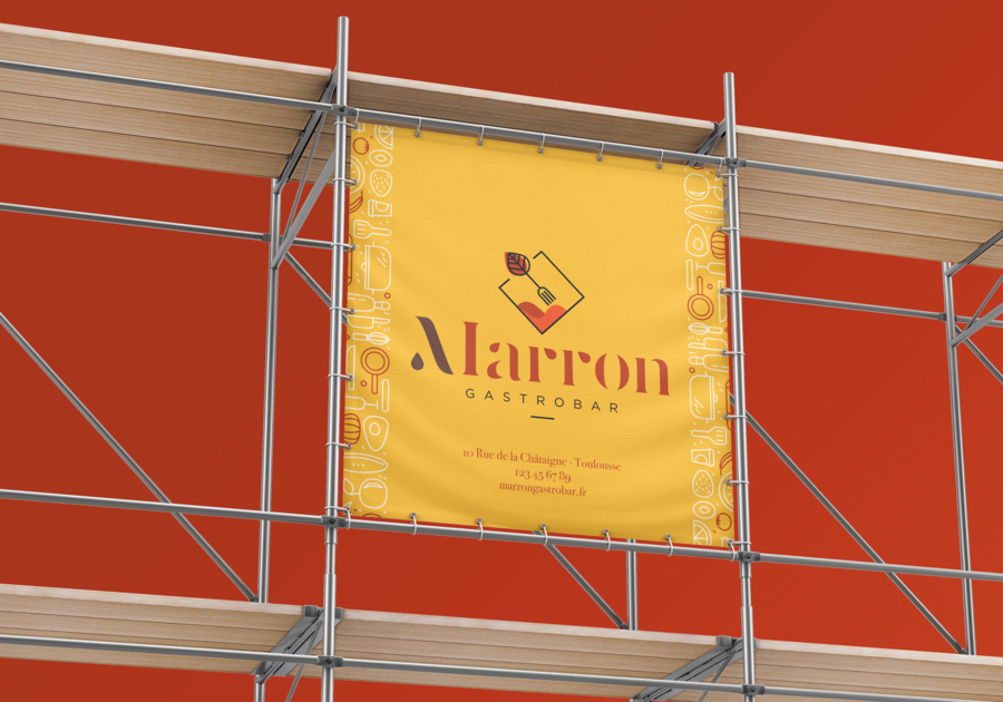 Bâche marron gastrobar_FR