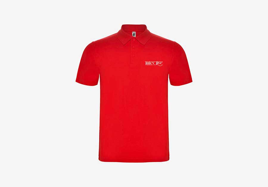 Polo-unisexe-manches-courtes-Austral-rouge
