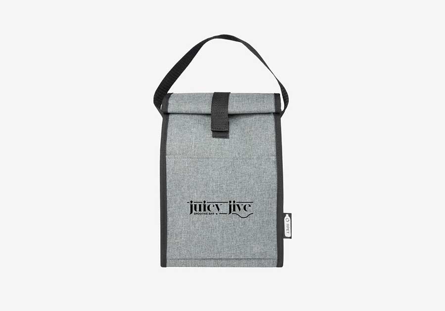 Sac isotherme pour 4 canettes en rPET certifié GRS Reclaim 5L gris bruyère