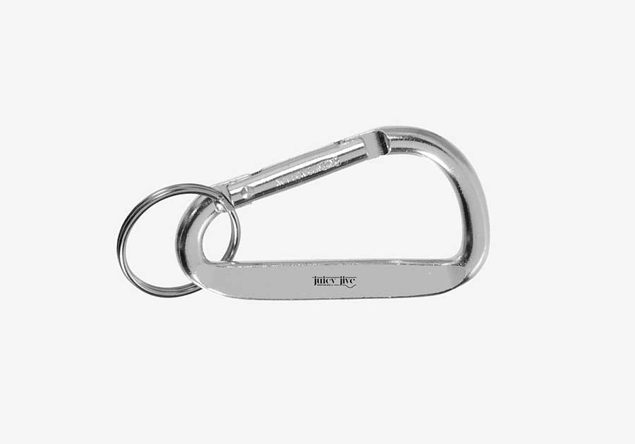 Porte-clés mousqueton Timor gris