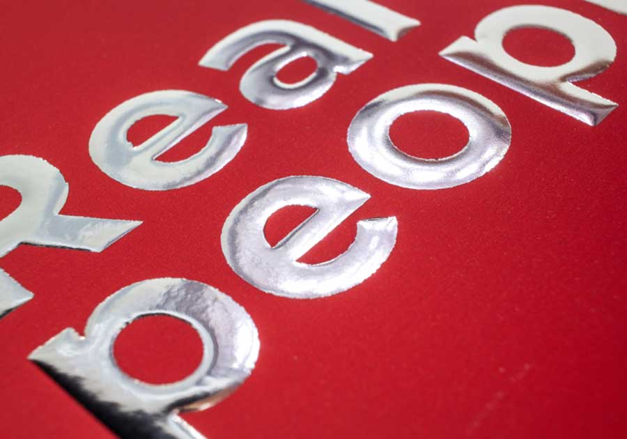 Stamping plata brillante - Plastificado - Detalle