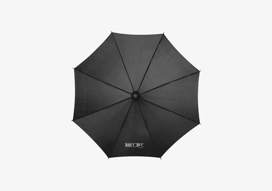 Parapluie ouverture automatique avec manche et poignée en bois Kyle 23" noir 