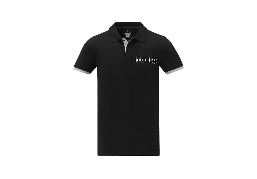 Polo bicolore homme manches courtes Morgan - Noir