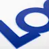Lettre et logo plexiglas 3mm bleu