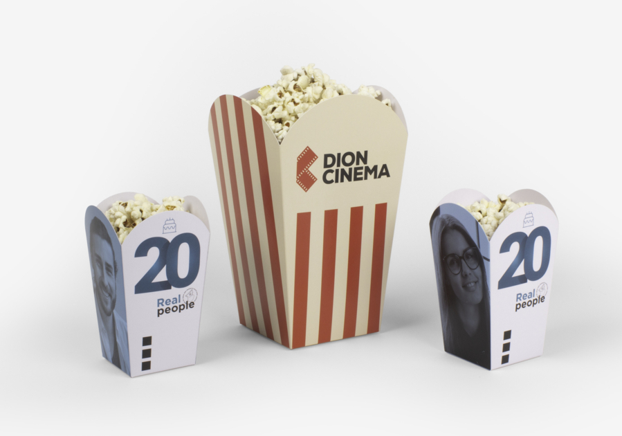 Caja de palomitas de maíz de 2 tamaños