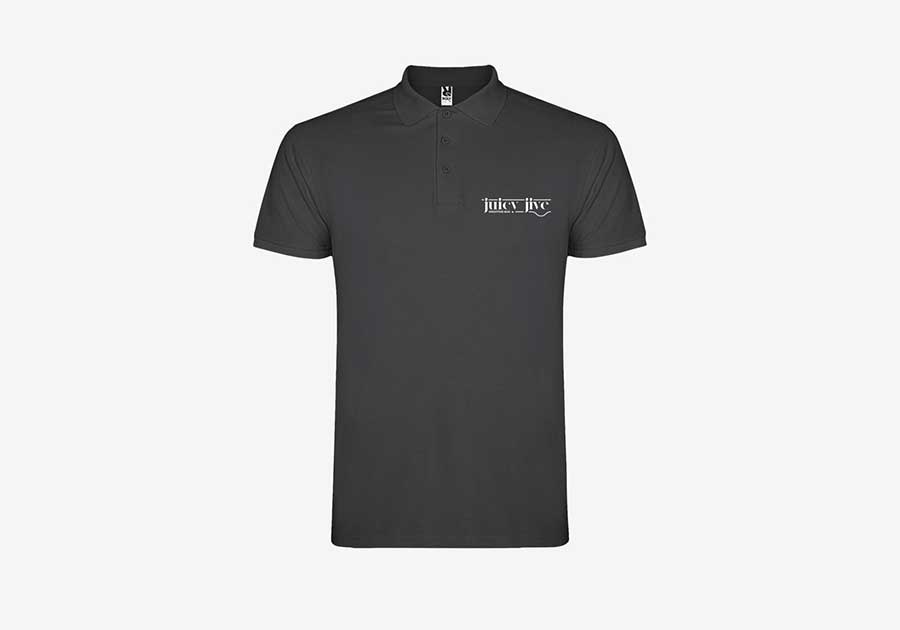 Polo-homme-manches-courtes-Star-plomb-foncé