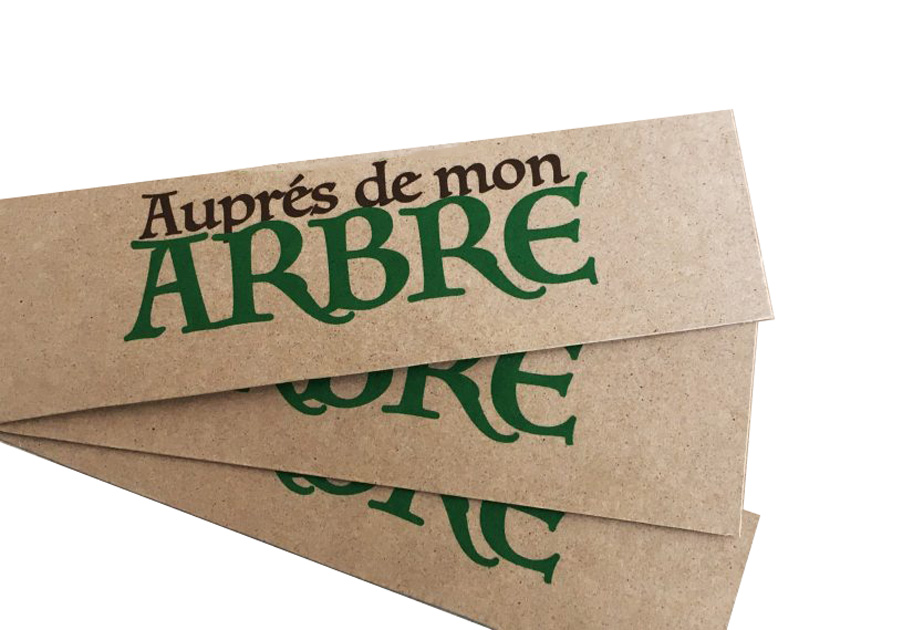 Mini tarjeta de visita de papel kraft