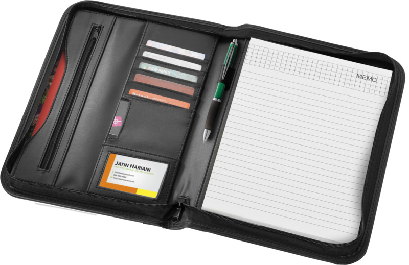 Portafolios A4 con cremallera Ebony