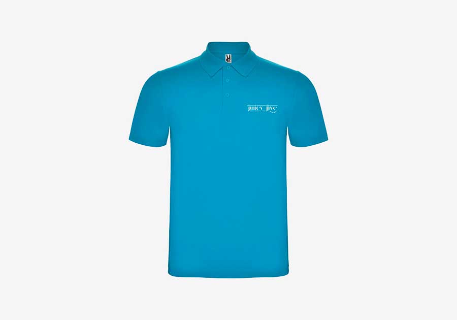 Polo-unisexe-manches-courtes-Austral-bleu-turquoise